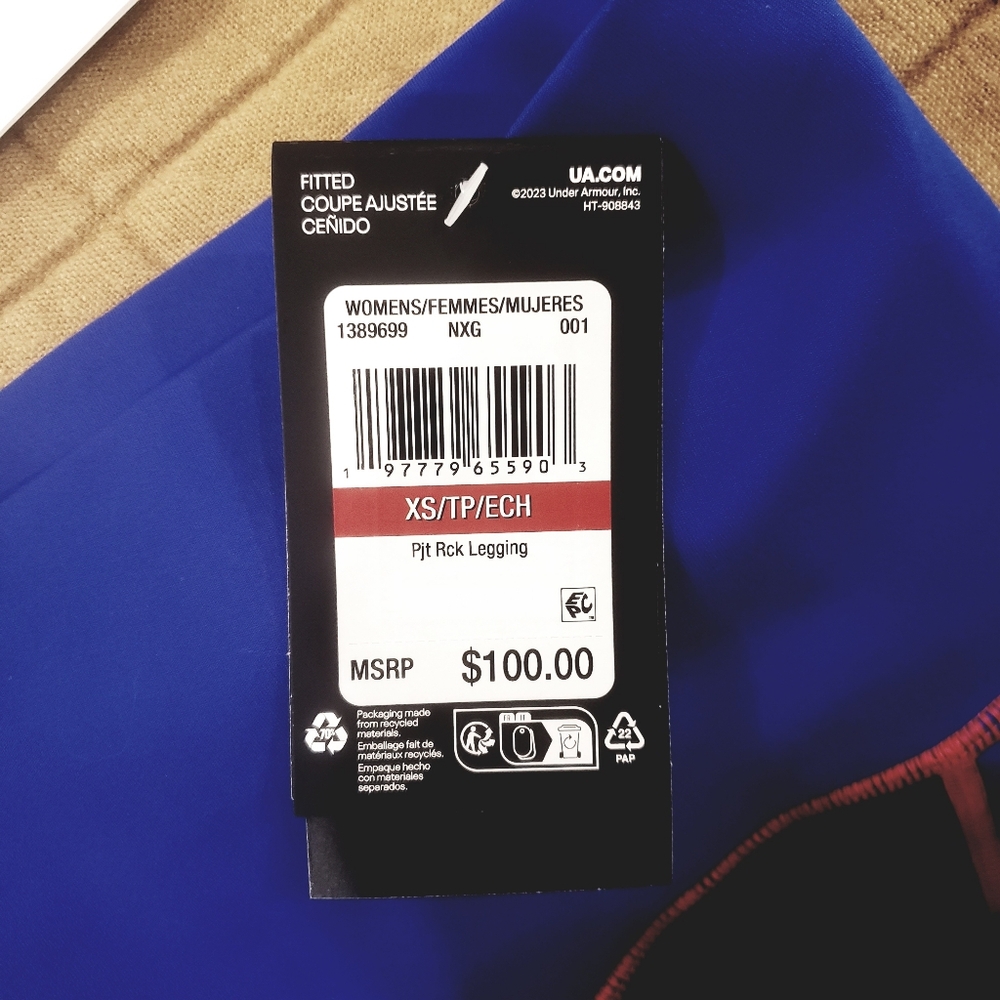 Under Armour Project Rock Ultra High Rise Legging Size XS NWT - Picture 9 of 9
